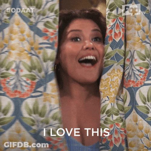 Love This Flowery Curtains GIF