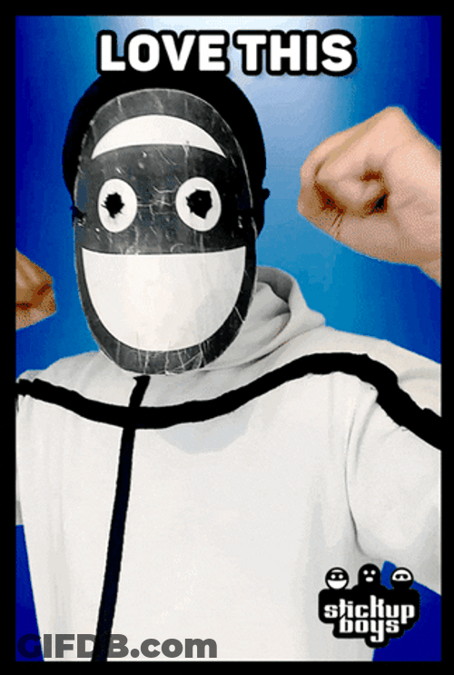 Love This Mask Stickup Boys GIF