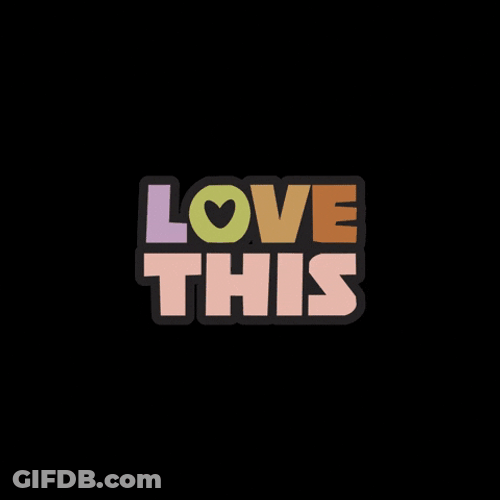Love This Word With Effects GIF