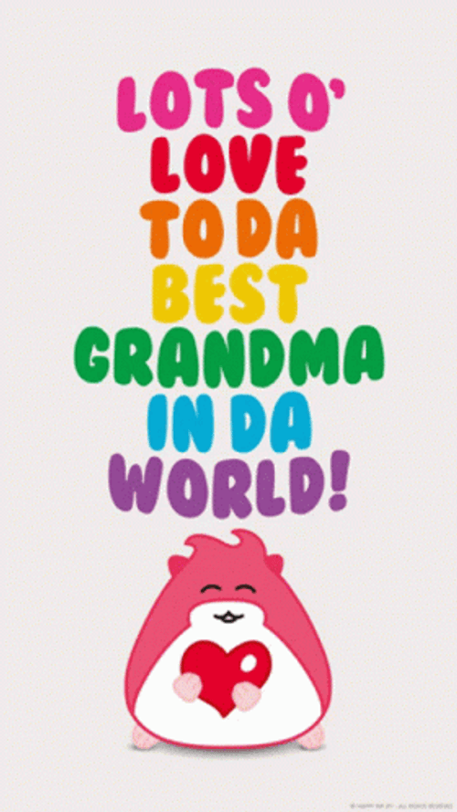 Love To The Best Grandma Quote GIF