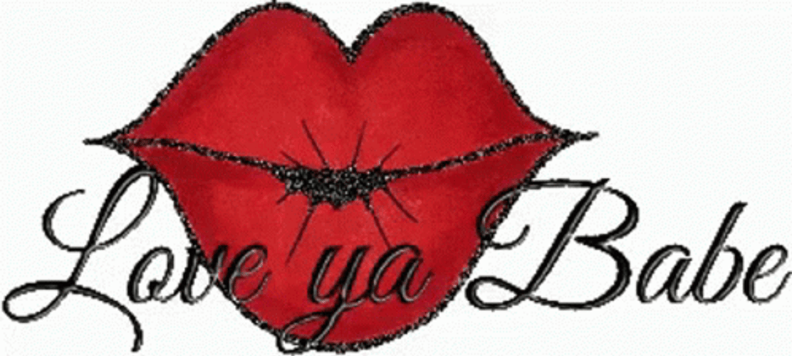 Love Ya Babe Lips Kiss GIF