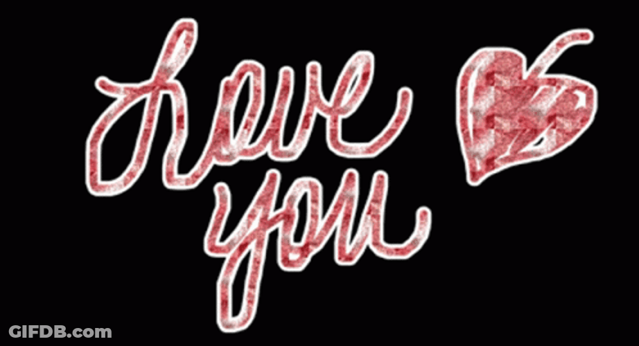 Love Ya Cursive Text Animation GIF