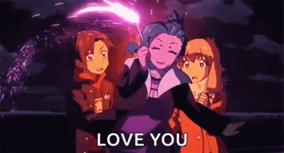 Love You Anime Girls GIF