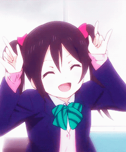 Love You Anime Student GIF