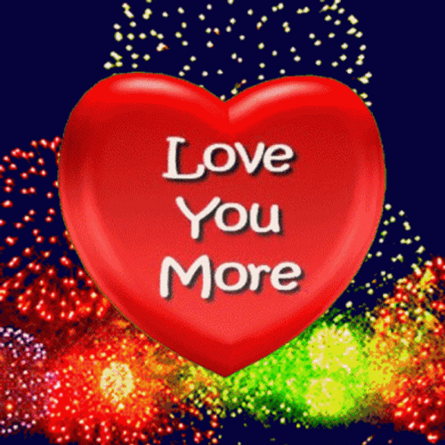 Love You More Fireworks GIF