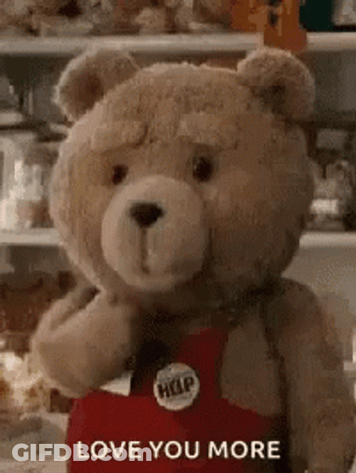 Love You More Flying Kiss GIF