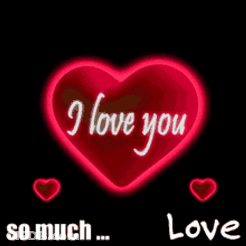 Love You So Much Glowing Heart GIF
