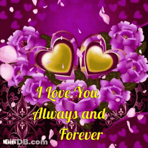 Love You So Much Golden Hearts GIF