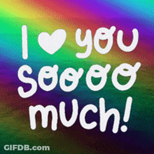 Love You So Much Rainbow Background GIF
