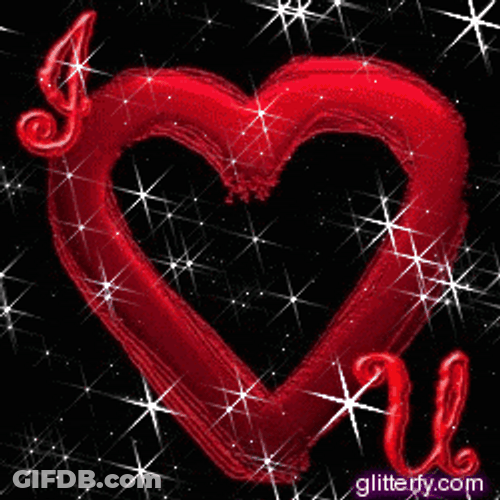 Love You So Much Sparkling Heart GIF