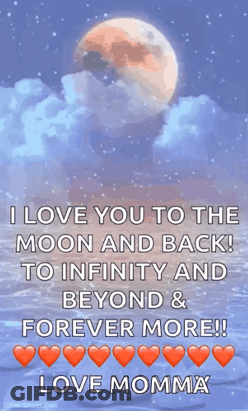 Love You To Infinity Blue Moon GIF