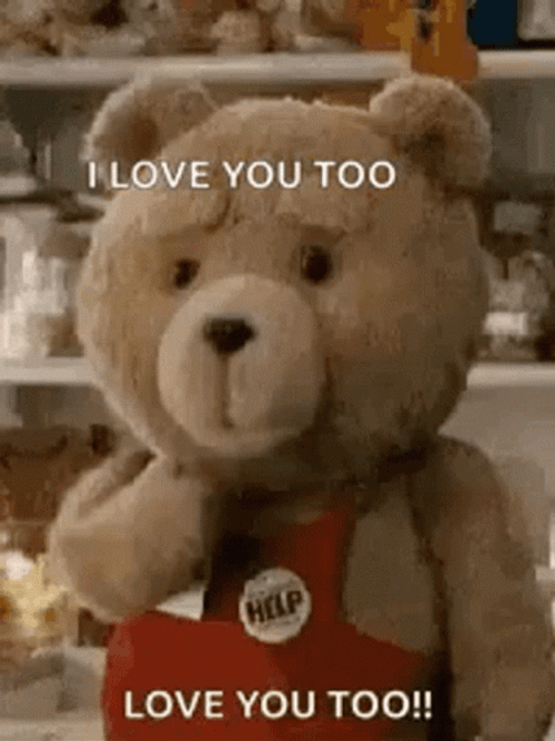 Love You Too Ted Blowing Kisses GIF