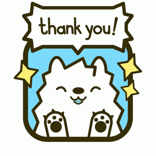 Lovely Dog Smiling Thank You Clipart GIF