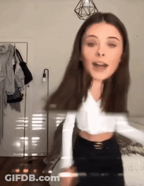 Lovely Girl Big Head Dancing GIF