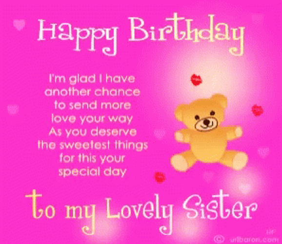 Lovely Sister Birthday Wish GIF