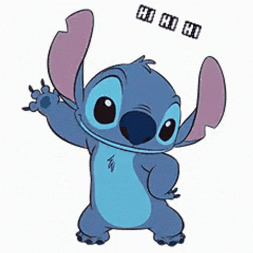Lovely Stitch Hi Hi Hi GIF