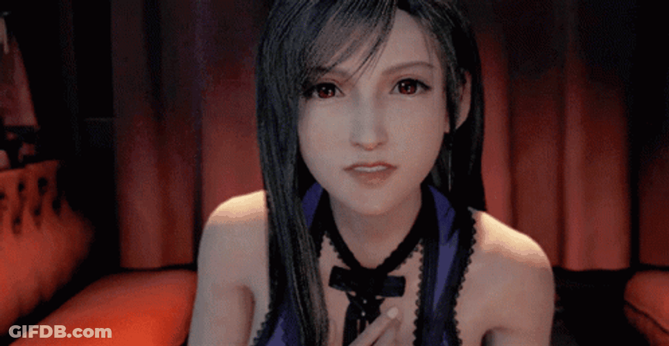 Lovely Tifa Talking GIF