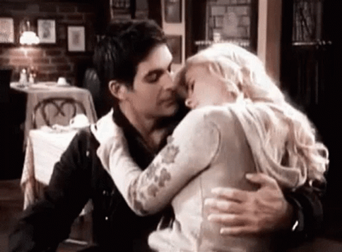 Lovers Passionate Cuddles GIF