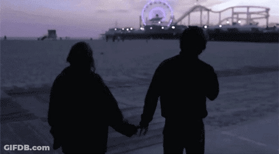 Lovers Romantic Walk In The Park GIF