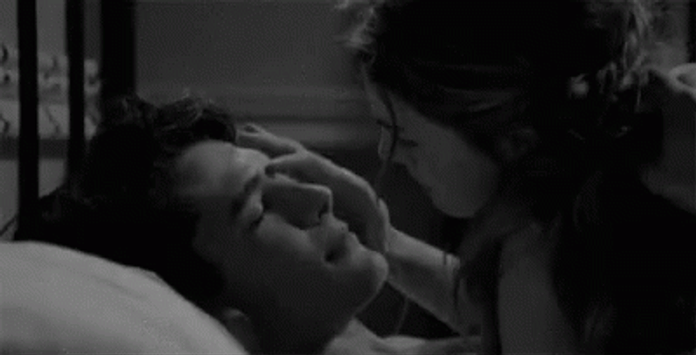Lovey-Dovey Couple Girl On Top Kiss GIF