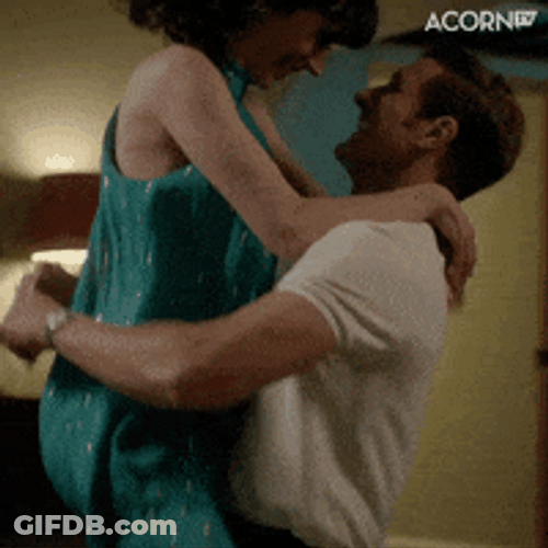 Loving Couple Romantic Cuddle GIF