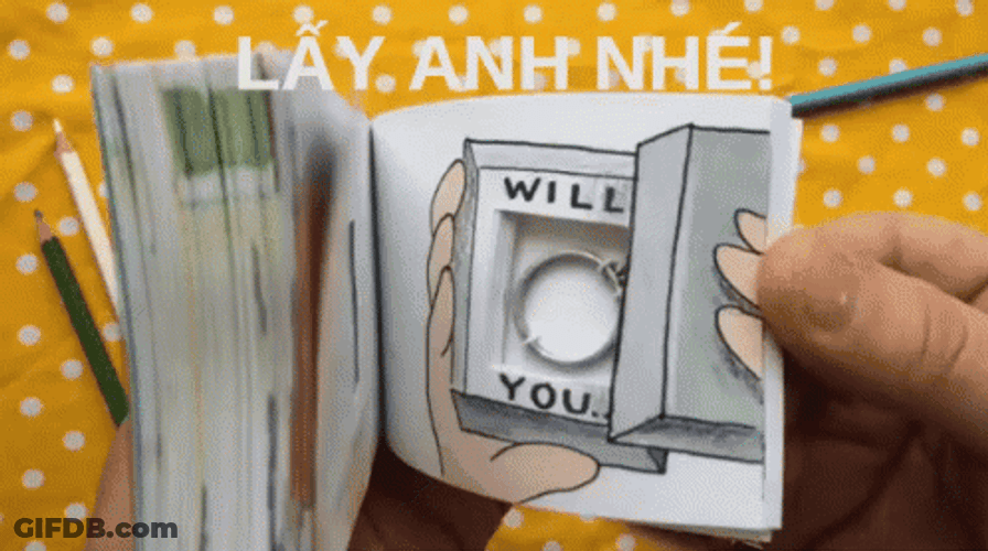 Loving Marry Me Flipbook Marriage Proposal GIF