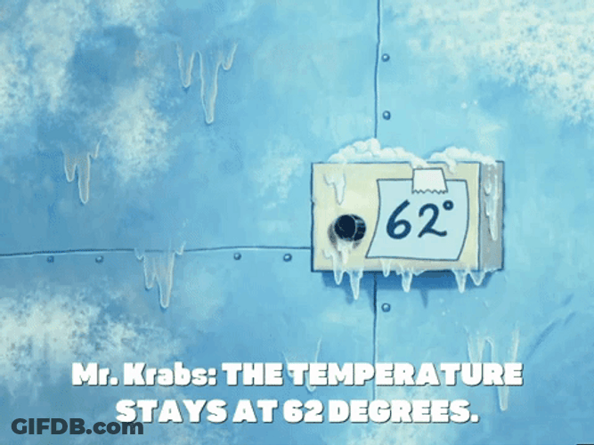 Low Temperature Mr Krabs SpongeBob SquarePants GIF