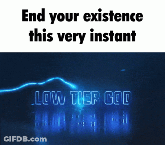Low Tier God Blue Lights GIF