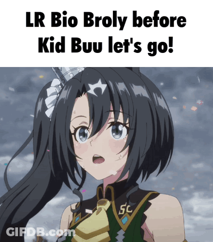 LR Bio Broly Before Kid Buu Girl GIF
