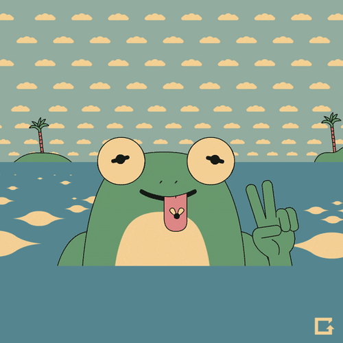 Lsd Chilling Peace Frog GIF