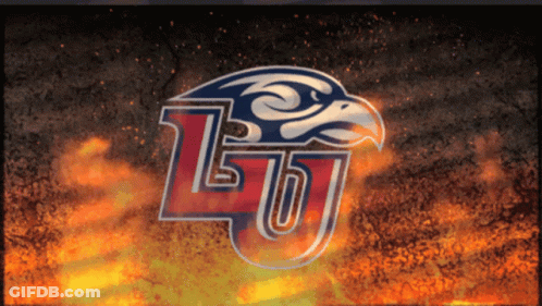 LSU Eagles Logo Surrounded By Fire GIF