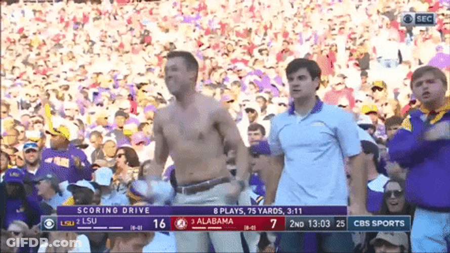 Lsu Fan Where Ed Orgeron Coaches Cheering GIF