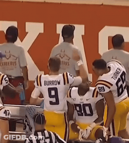 Lsu Football Burrow Waving GIF