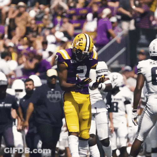 Lsu Football Looks At Hands GIF