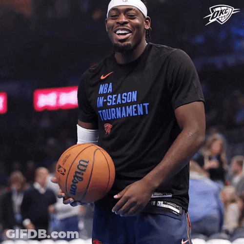 Lu Dort Happily Shoots Ball As Warming Up GIF