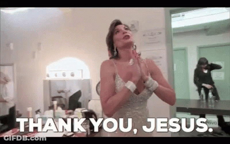 Luann Delesseps Praying Thank You Jesus GIF