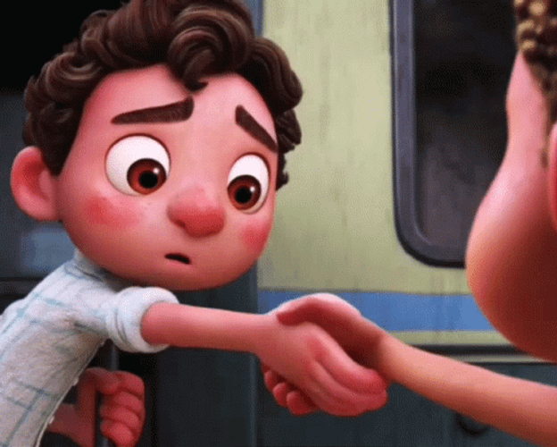 Luca And Alberto Holding Hands GIF