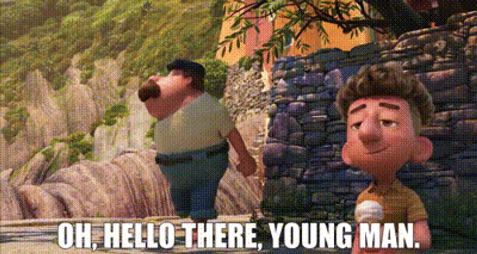Luca Hello There Young Man GIF