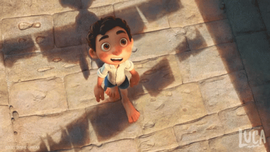 Luca Paguro Amazed Look GIF