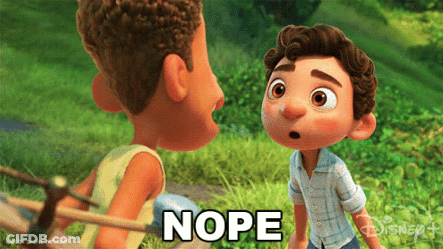 Luca Paguro Nope GIF