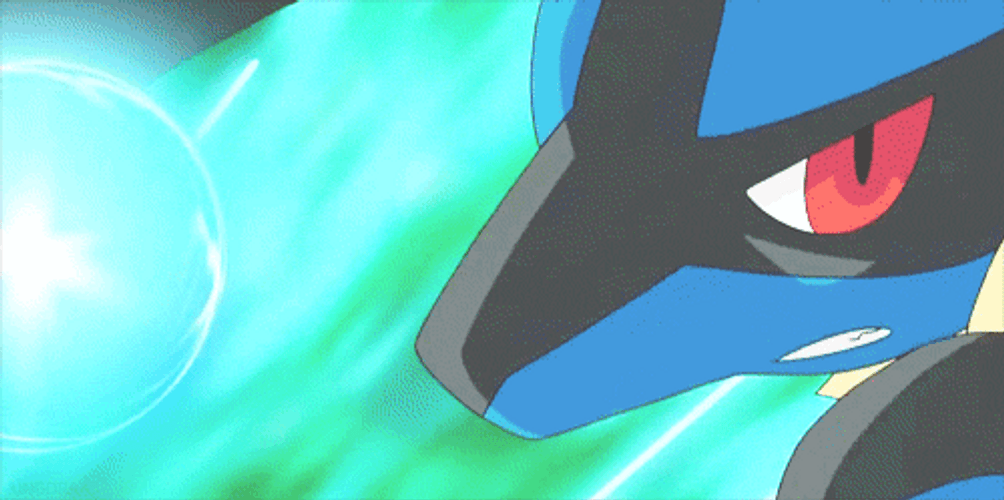 Lucario Aura Sphere Attack GIF