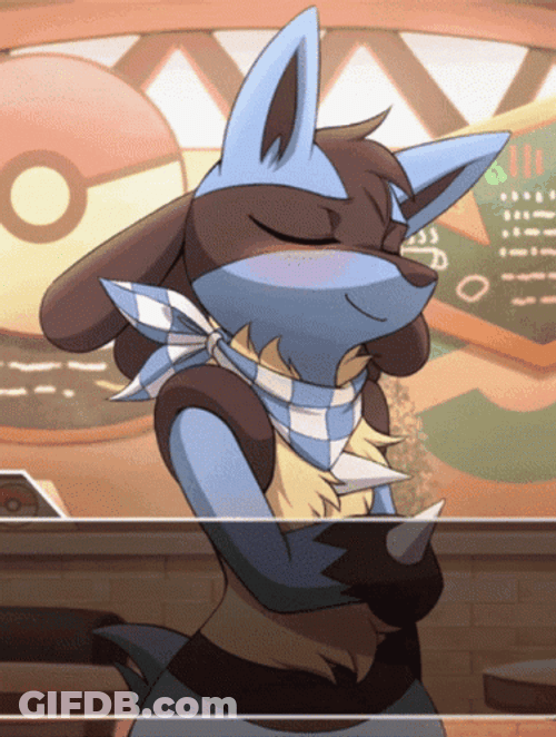 Lucario Blushing Shy Flattered GIF