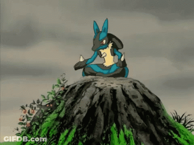 Lucario Eating Plants GIF
