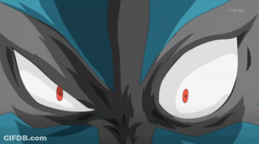 Lucario Enraged Angry Shout GIF