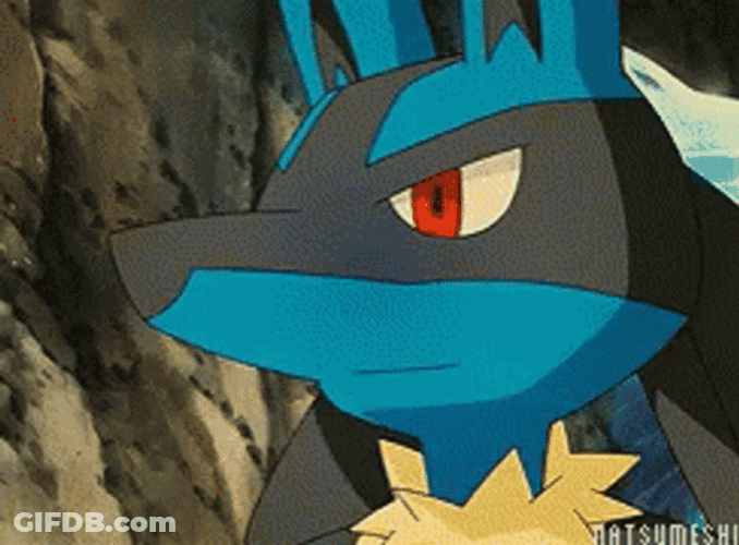 Lucario Nodding Yes I Agree GIF