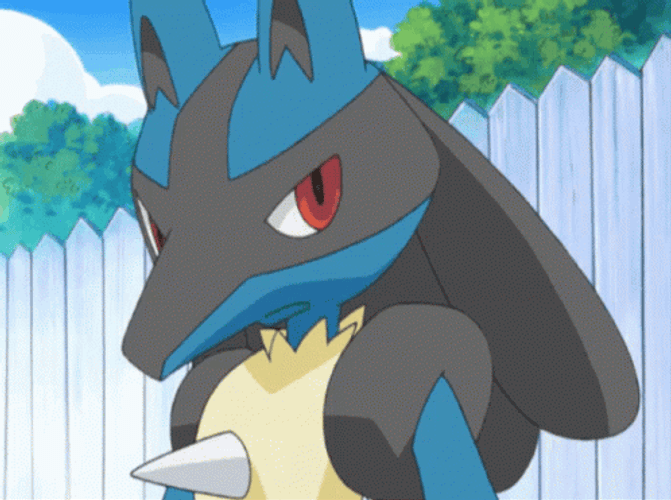Lucario One Hand Aura Sphere GIF