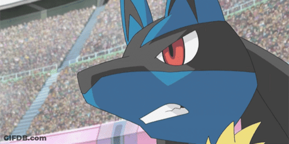 Lucario Ready To Rumble Fight Pose GIF