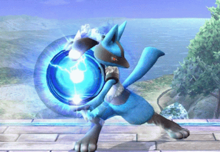 Lucario Super Smash Bros Charging GIF