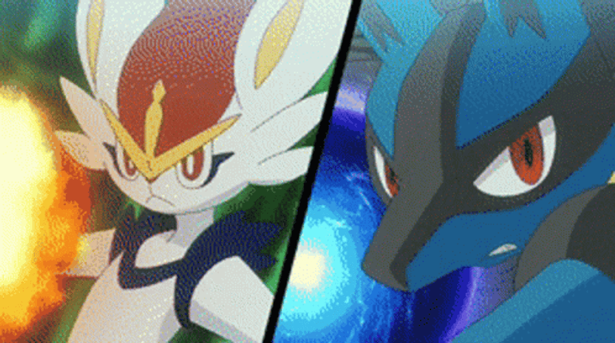 Lucario Vs Cinderace Powers GIF