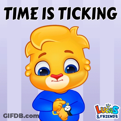 Lucas And Friends Bear Holding Watch GIF